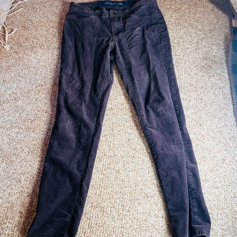 Christopher Blue Dark Gray Corduroy Pants